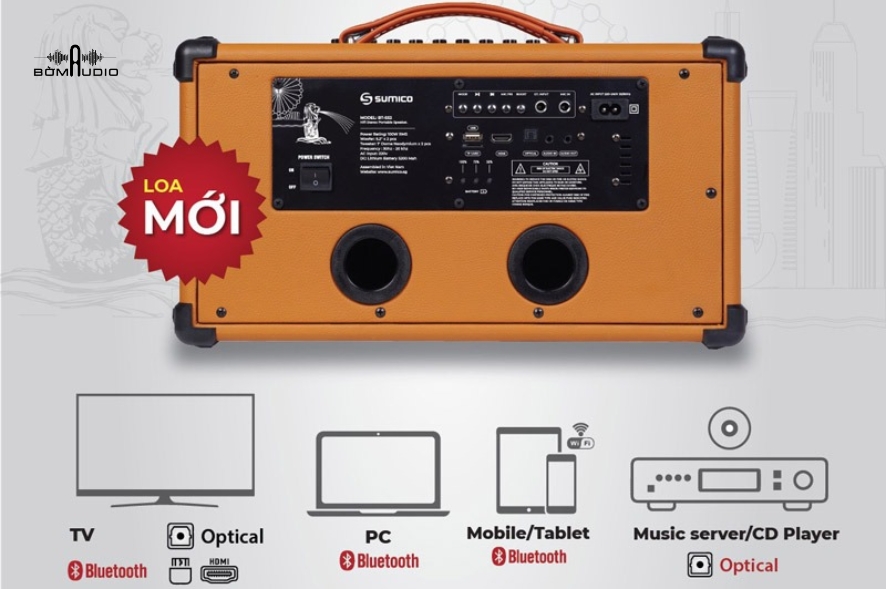 Sumico BT-S52 với cổng thiết kế đa dạng