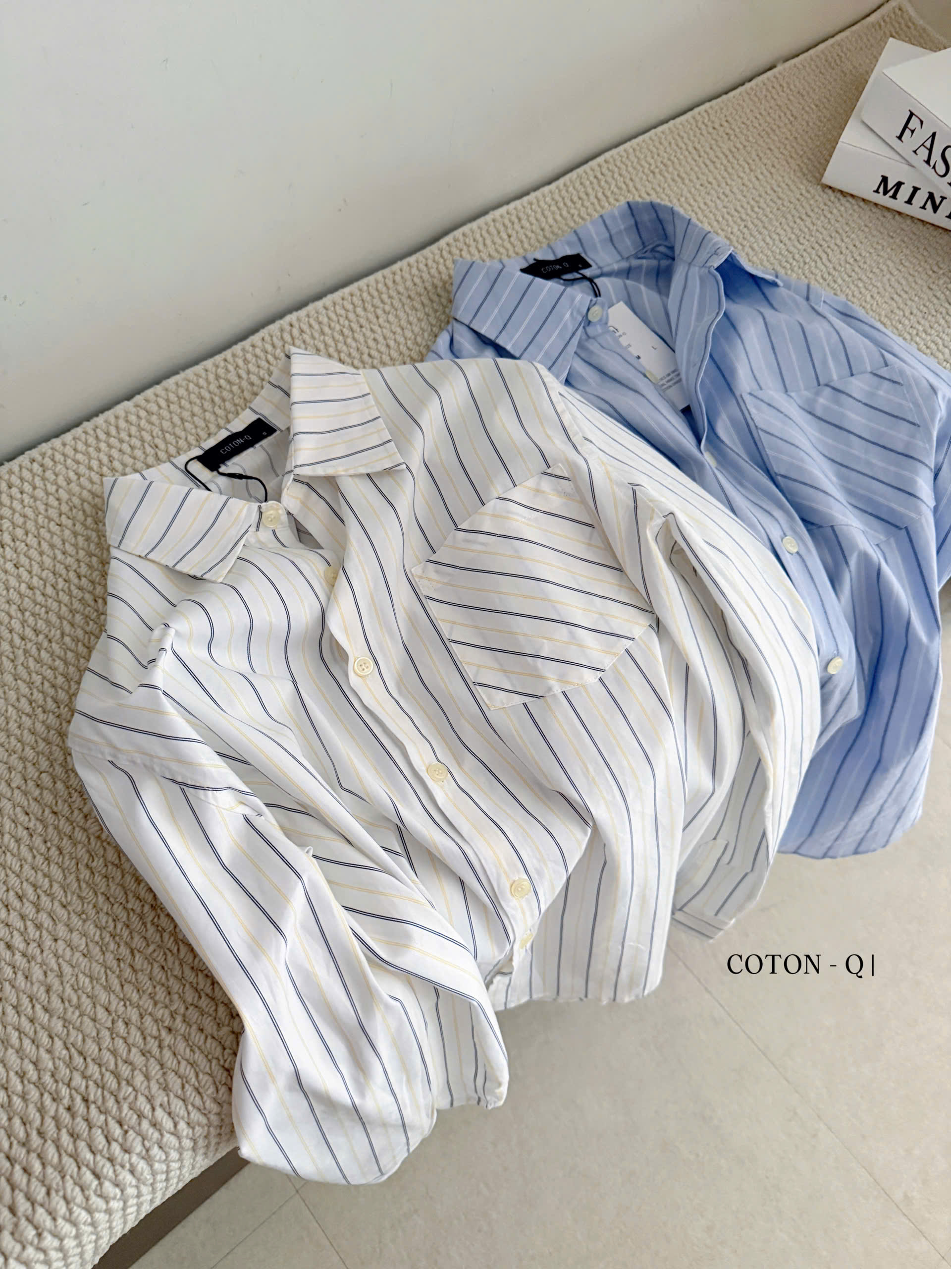 Set áo somi tay dài + quần sọc ( SỌC TRẮNG )_thumbnail_4