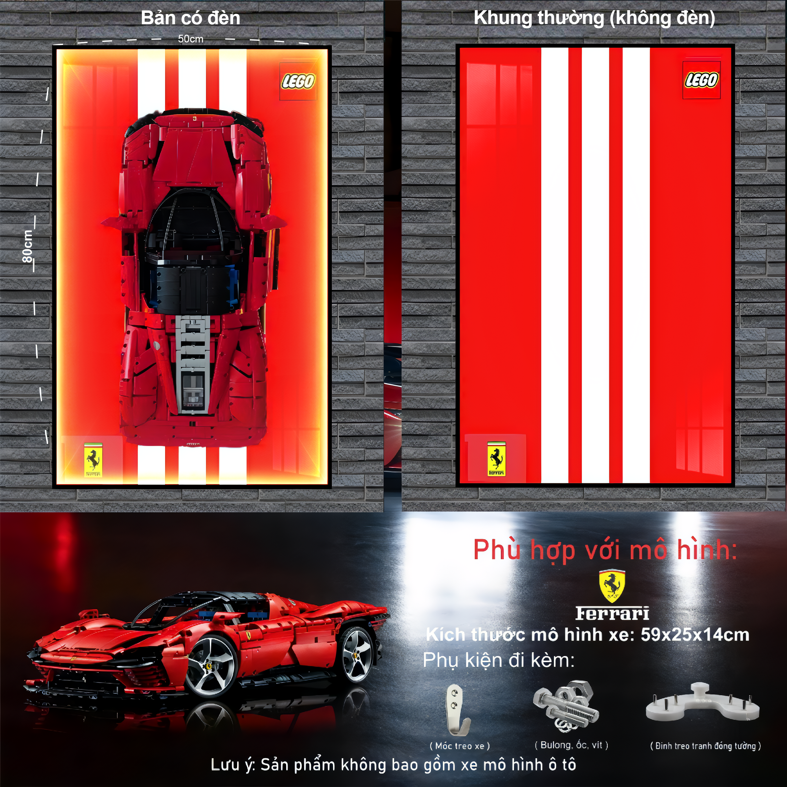 Khung Trưng Bày LEGO Ferrari Daytona