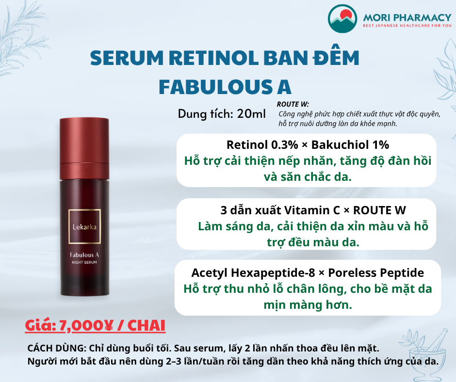 Serum Retinol ban đêm - Lekarka FABULOUS A