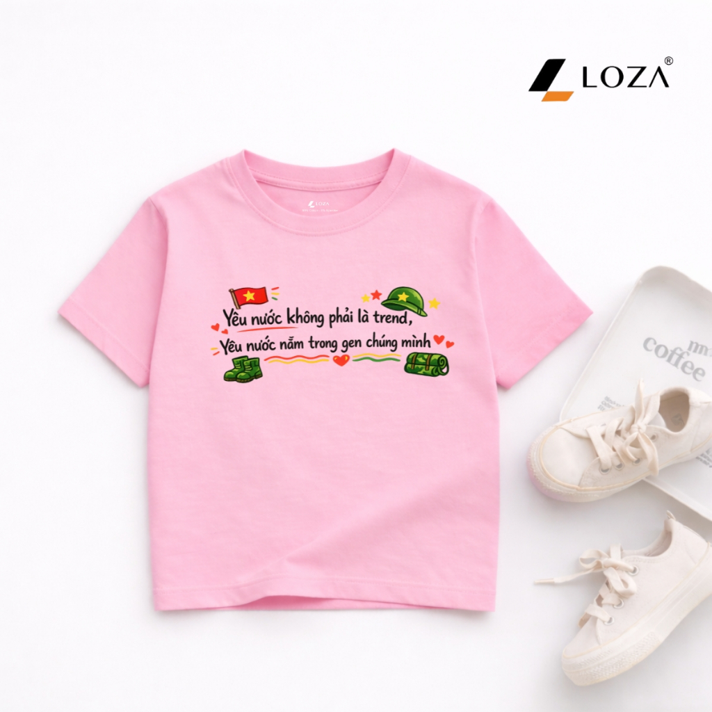 Áo phông cho bé trai, bé gái chữ 