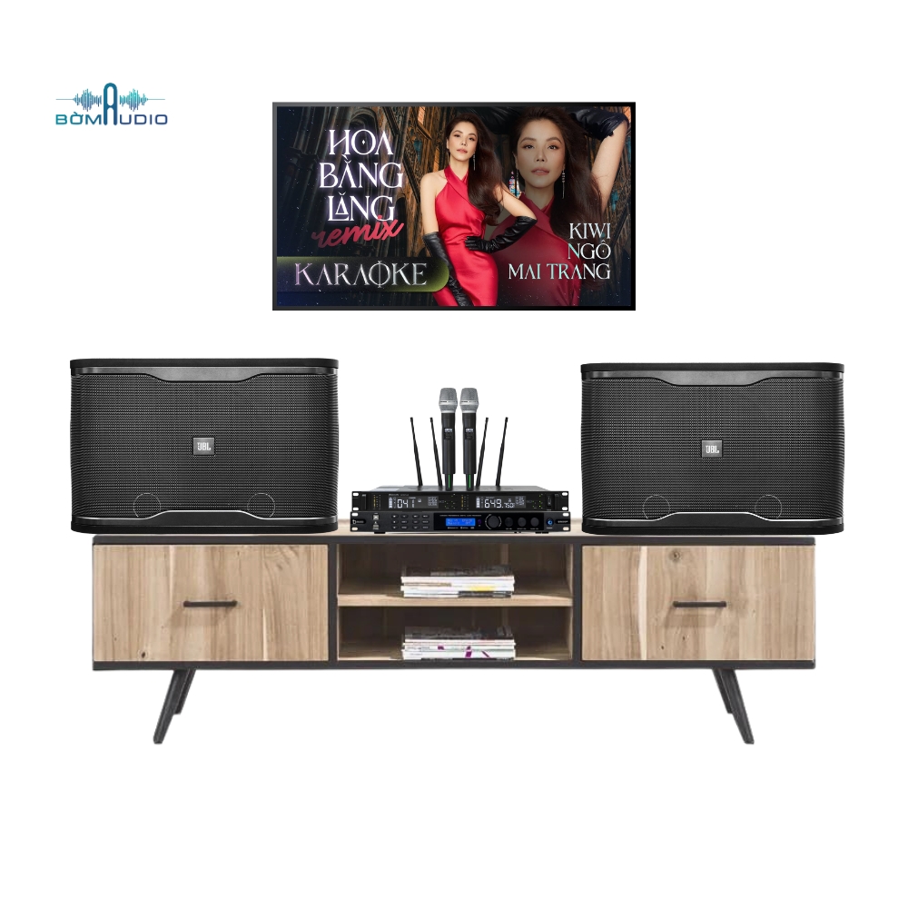 COMBO VANG SỐ DBACOUSTIC D500P + MICRO DBACOUSTIC DB750P LUS + LOA KARAOKE JBL RM 210 + LOA SUBWOOFER DBACOUSTIC KS312SA – JD455