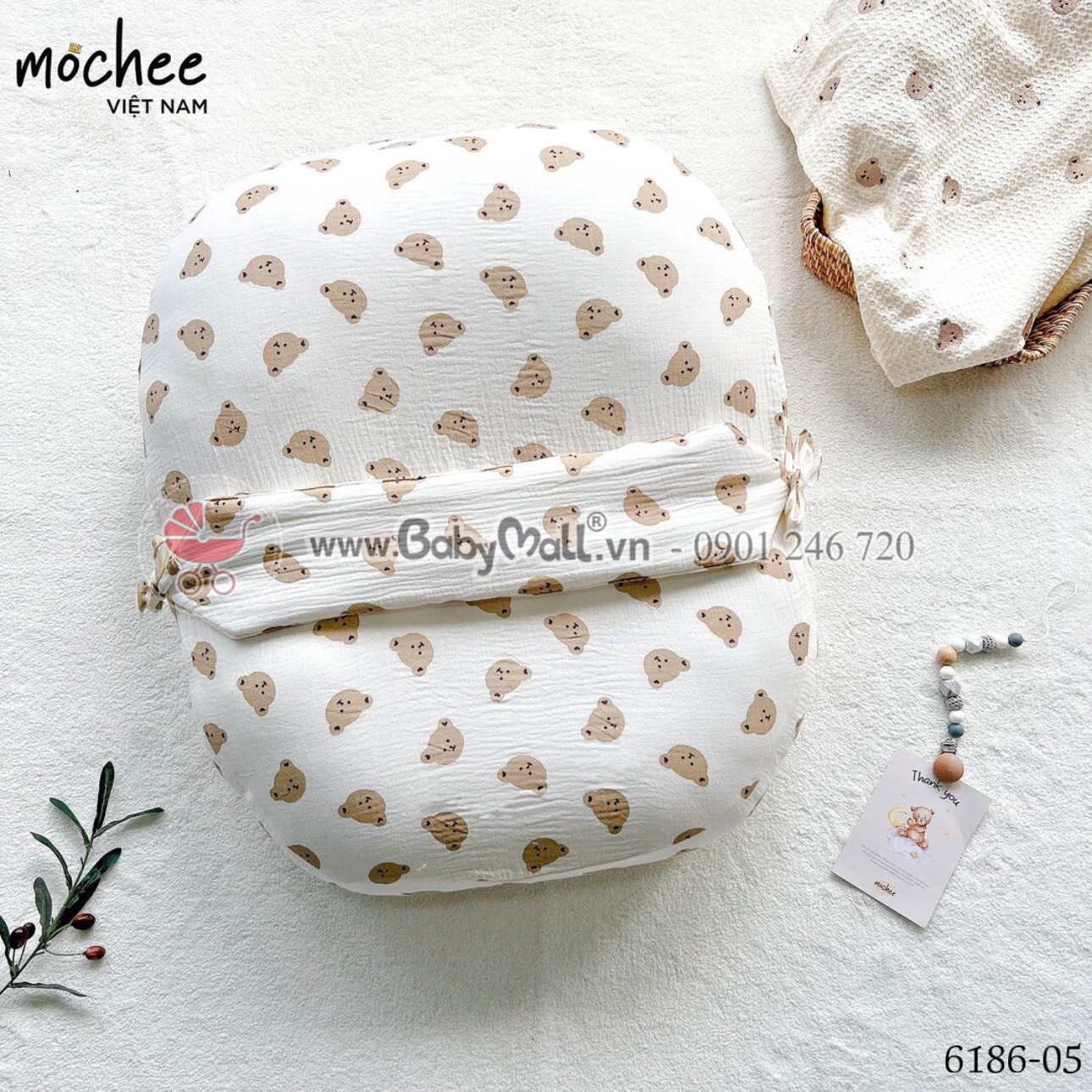 Vỏ gối chống trào Mochee - DÀI KÈM ĐAI 70*80cm_thumbnail_4