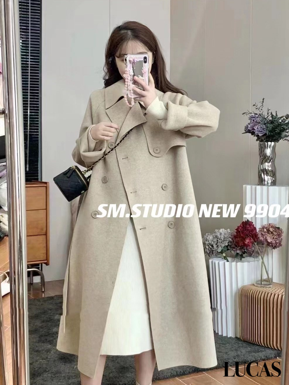 Áo khoác sm cổ vest tay dài dáng dài basic 9904_thumbnail_7