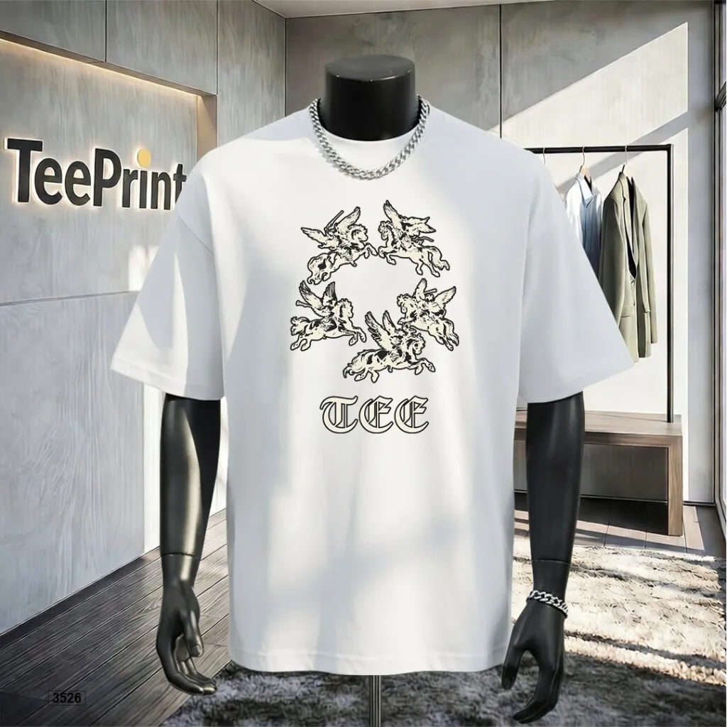 Áo thun nam form rộng Angel Horse TeePrint 3526