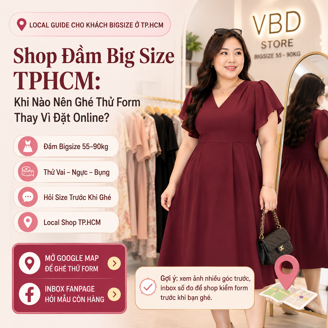Shop Đầm Big Size TPHCM: Khi Nào Nên Ghé Thử Form Thay Vì Đặt Online?