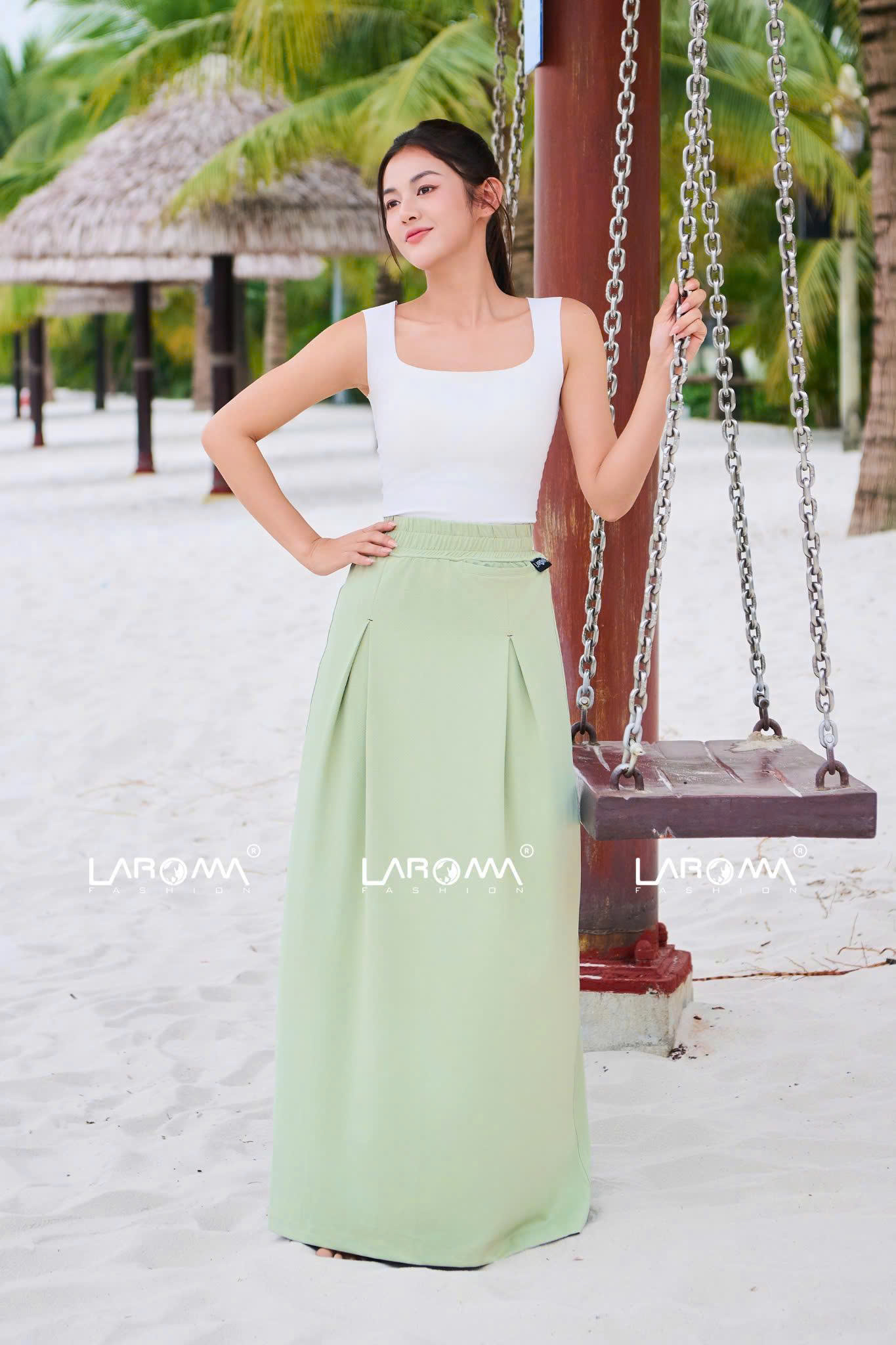 AN15 - Chân Váy Quây Chống Nắng 1 Lớp In