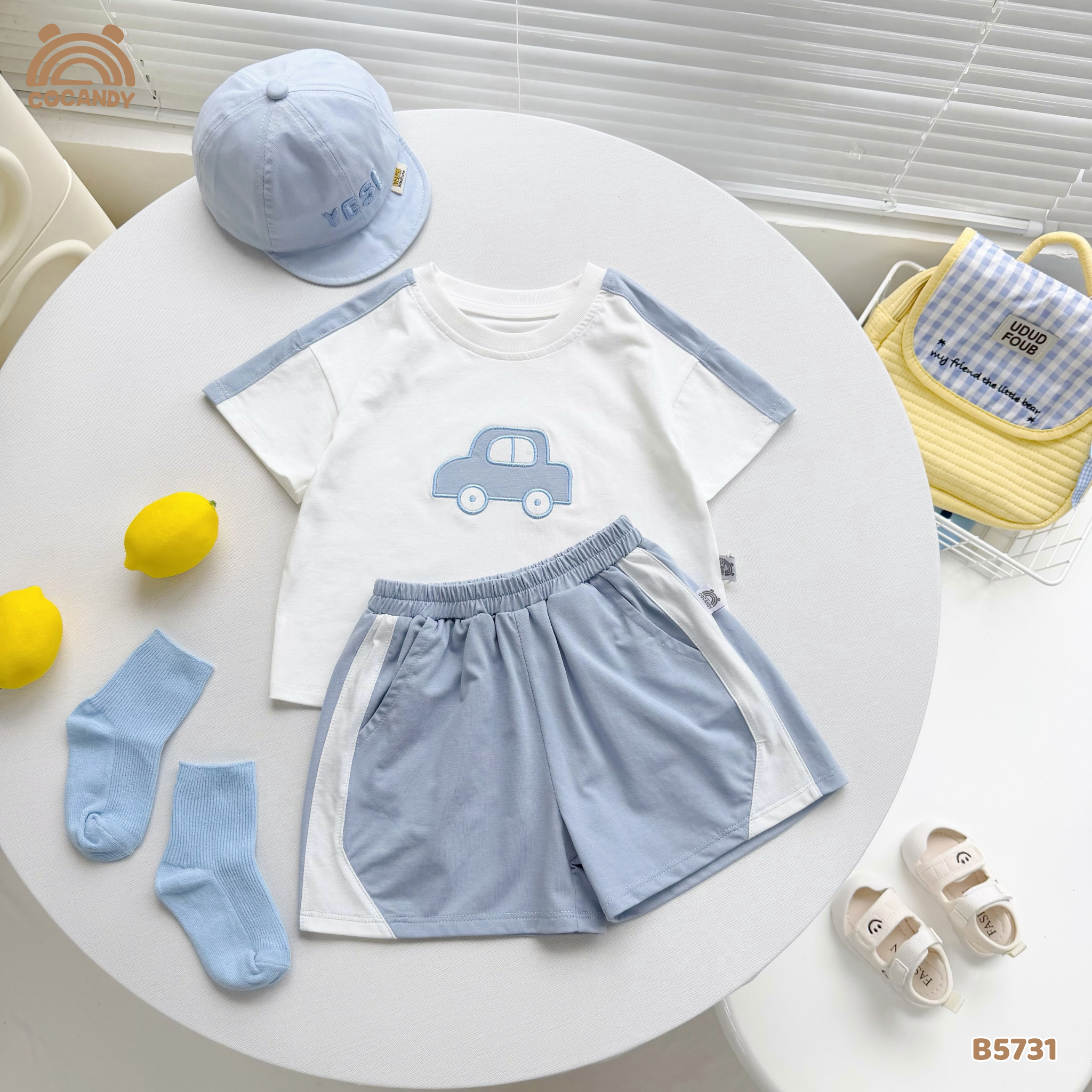 Bộ cộc XANH TRẮNG họa tiết ô tô xanh_thumbnail_2