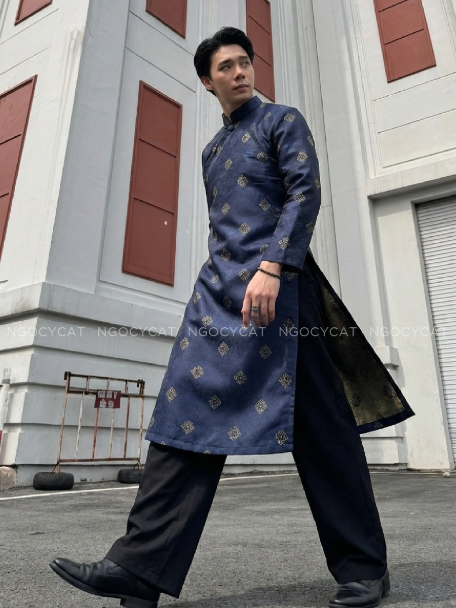 Áo Dài Nam Màu Xanh Thoi_thumbnail_1