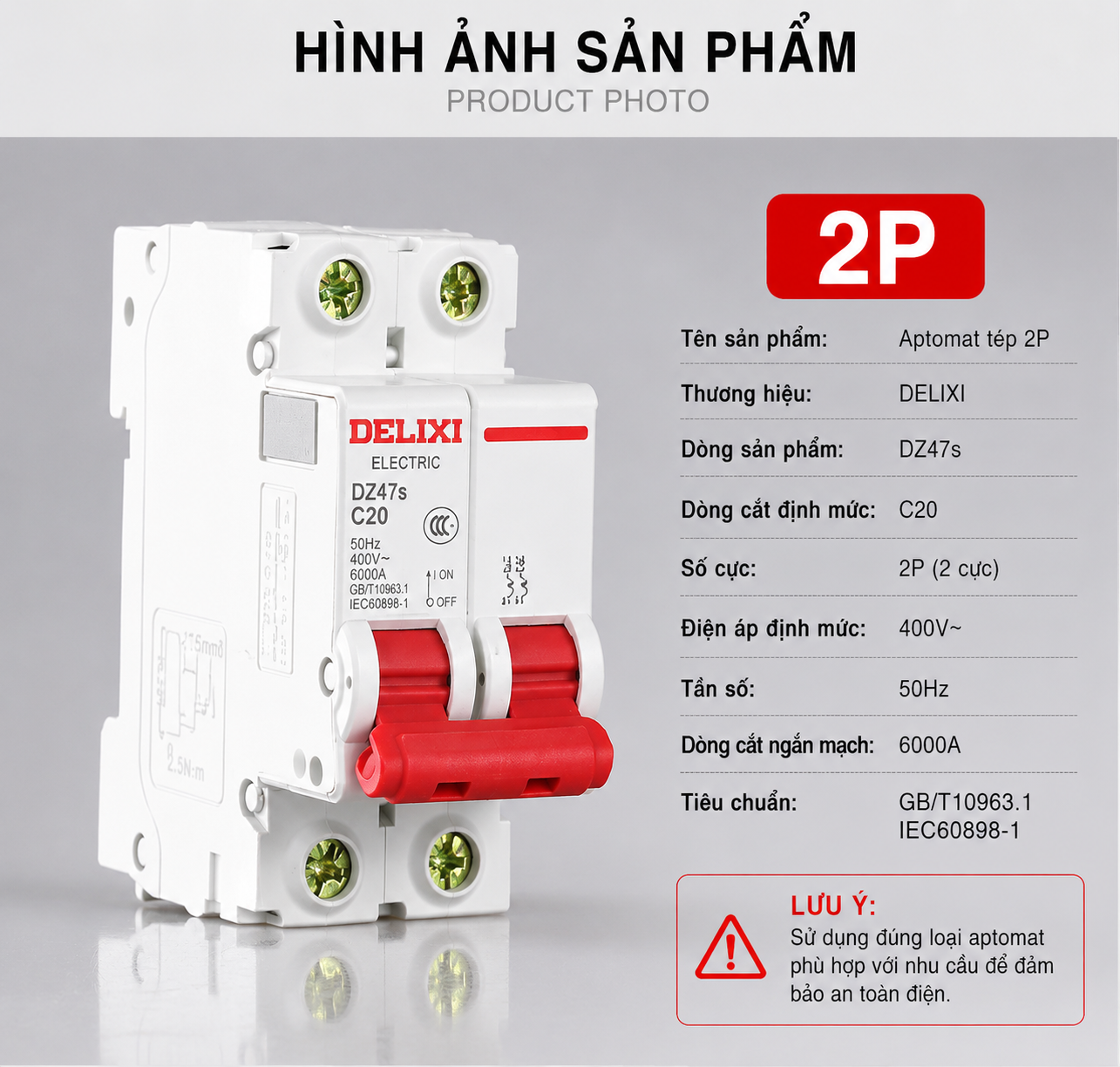 APTOMAT DELIXI DZ47S – CB BẢO VỆ QUÁ TẢI & NGẮN MẠCH CHÍNH HÃNG_thumbnail_6