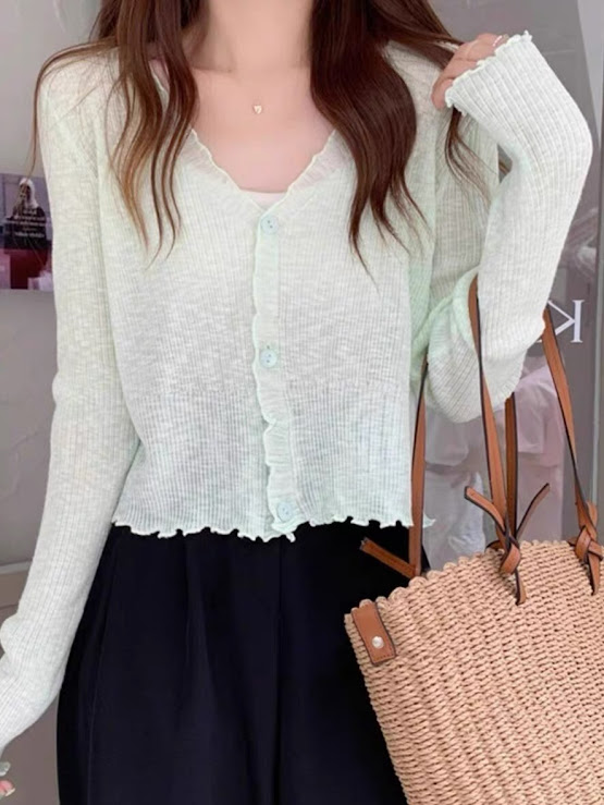 Lucas - Áo cardigan basic viền lượn nhiều màu dáng dài 4 cúc