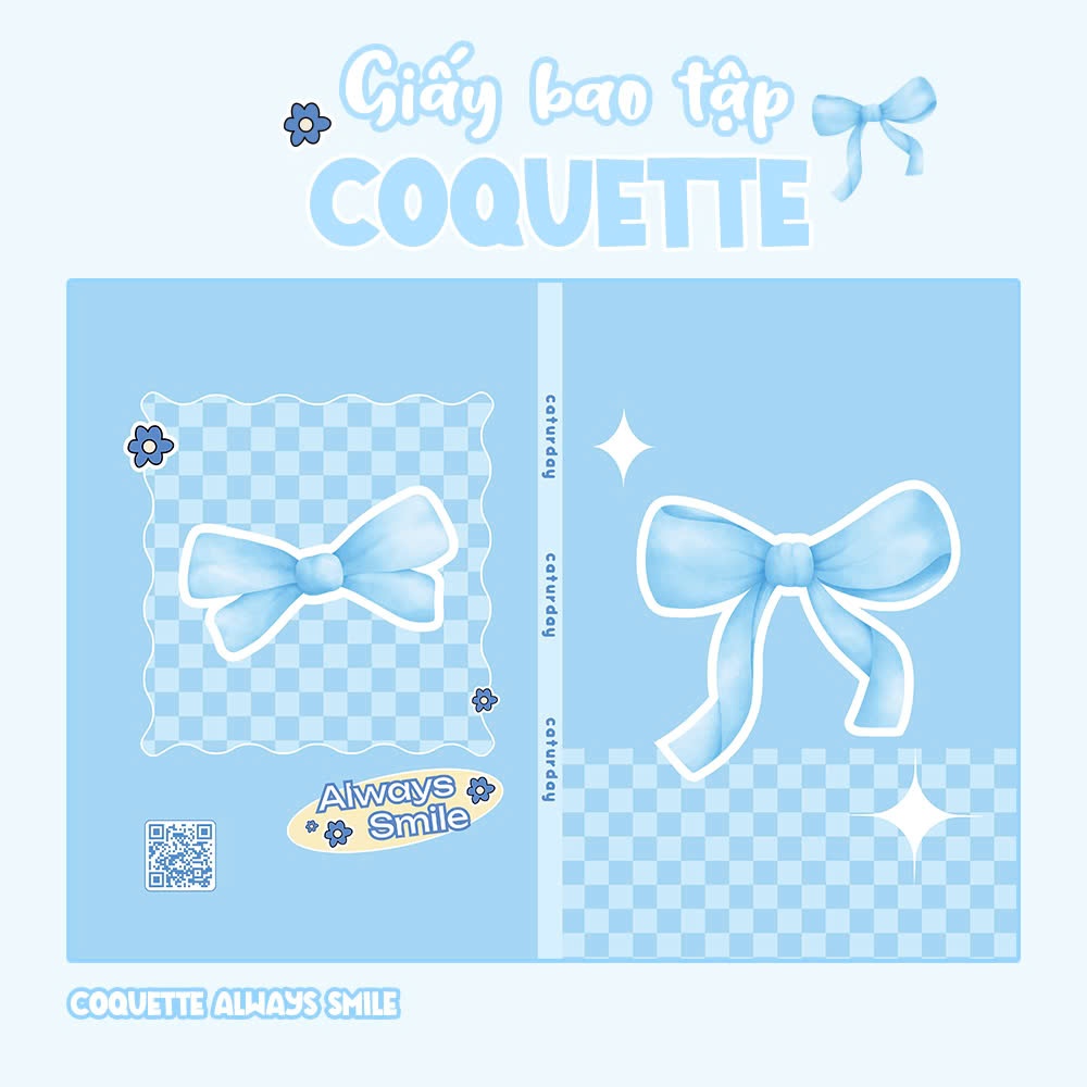 Giấy Bao Tập COQUETTE BLUE - NƠ NHÍ XANH_thumbnail_3