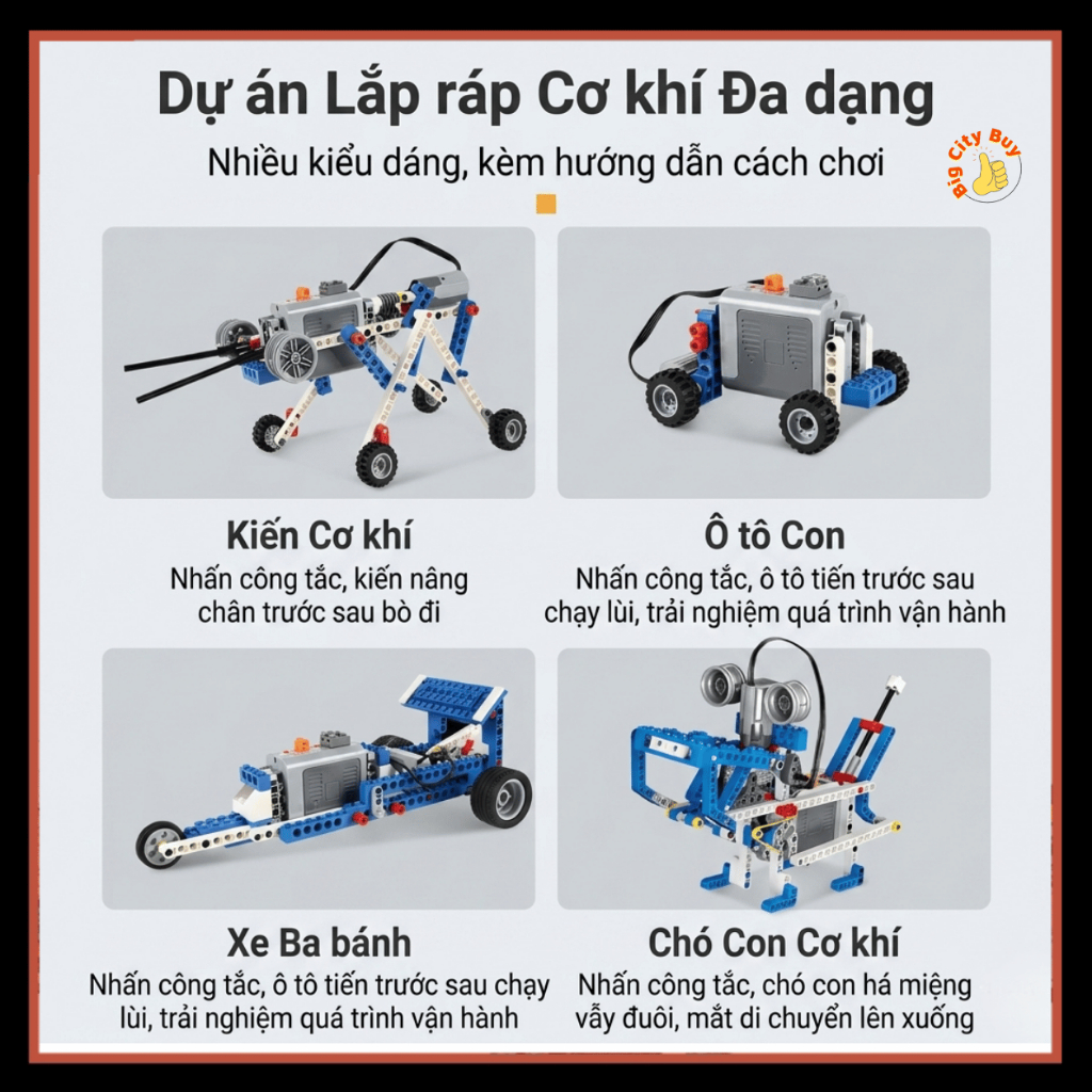 Bộ Đồ Chơi Lắp Ráp Kỹ Sư Cơ Khí STEAM Hàng Trăm Chi Tiết Có Động Cơ Lắp Gần 50 Mô Hình Khác Nhau BigcityBuy 329STEAM_thumbnail_2
