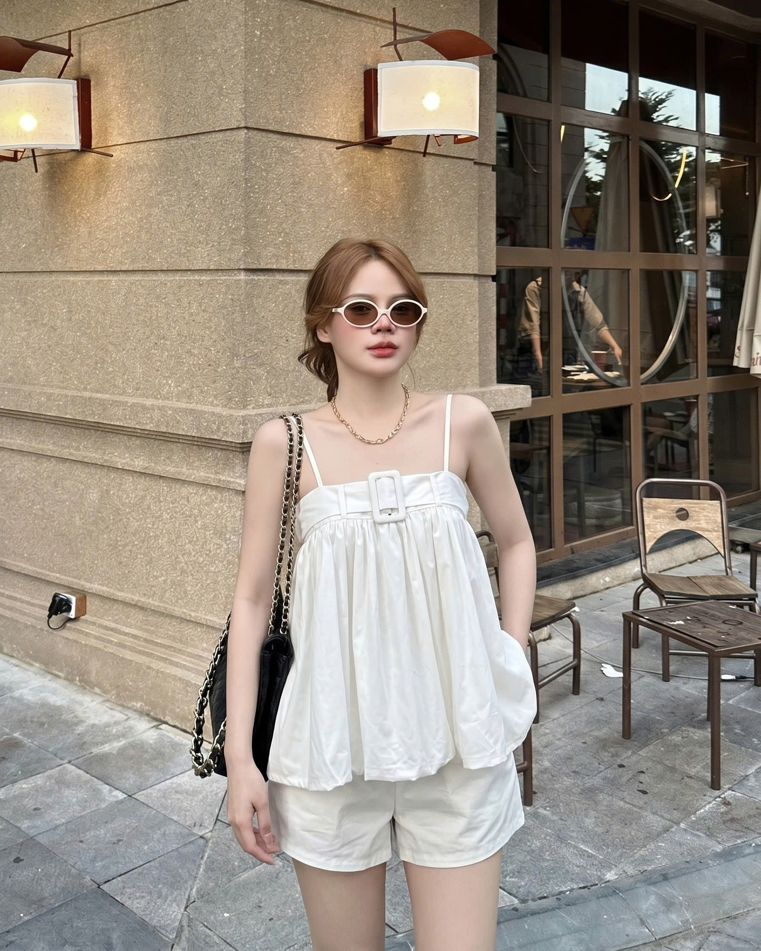 Áo Kiểu Nữ 2 Dây đai nịt ngực lai bí LUH.2070 (C) (0687)_thumbnail_2