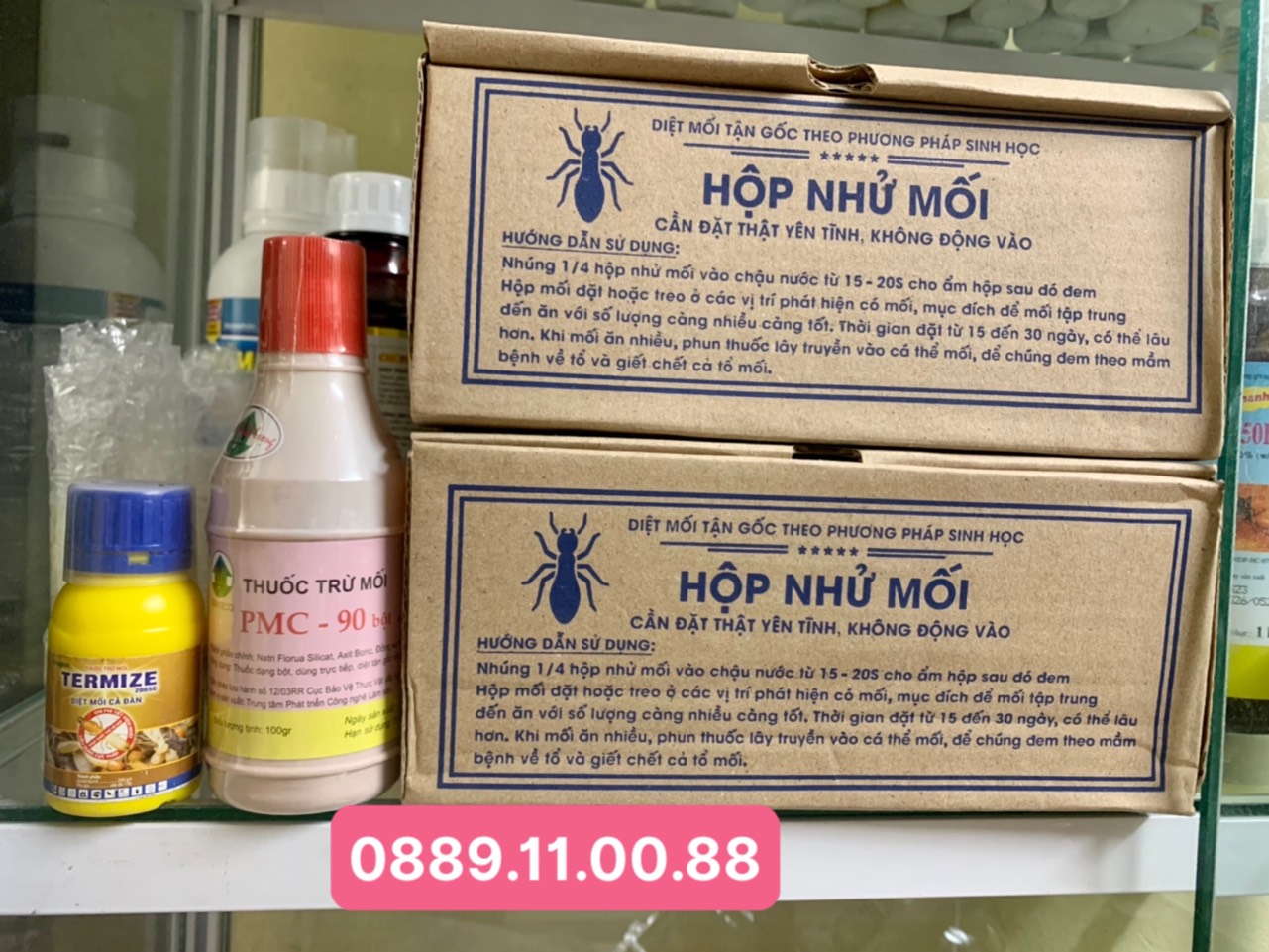 Bộ Diệt Mối Tận Gốc 3 (2 hộp nhử + PMC 100g + Termize 50ml)