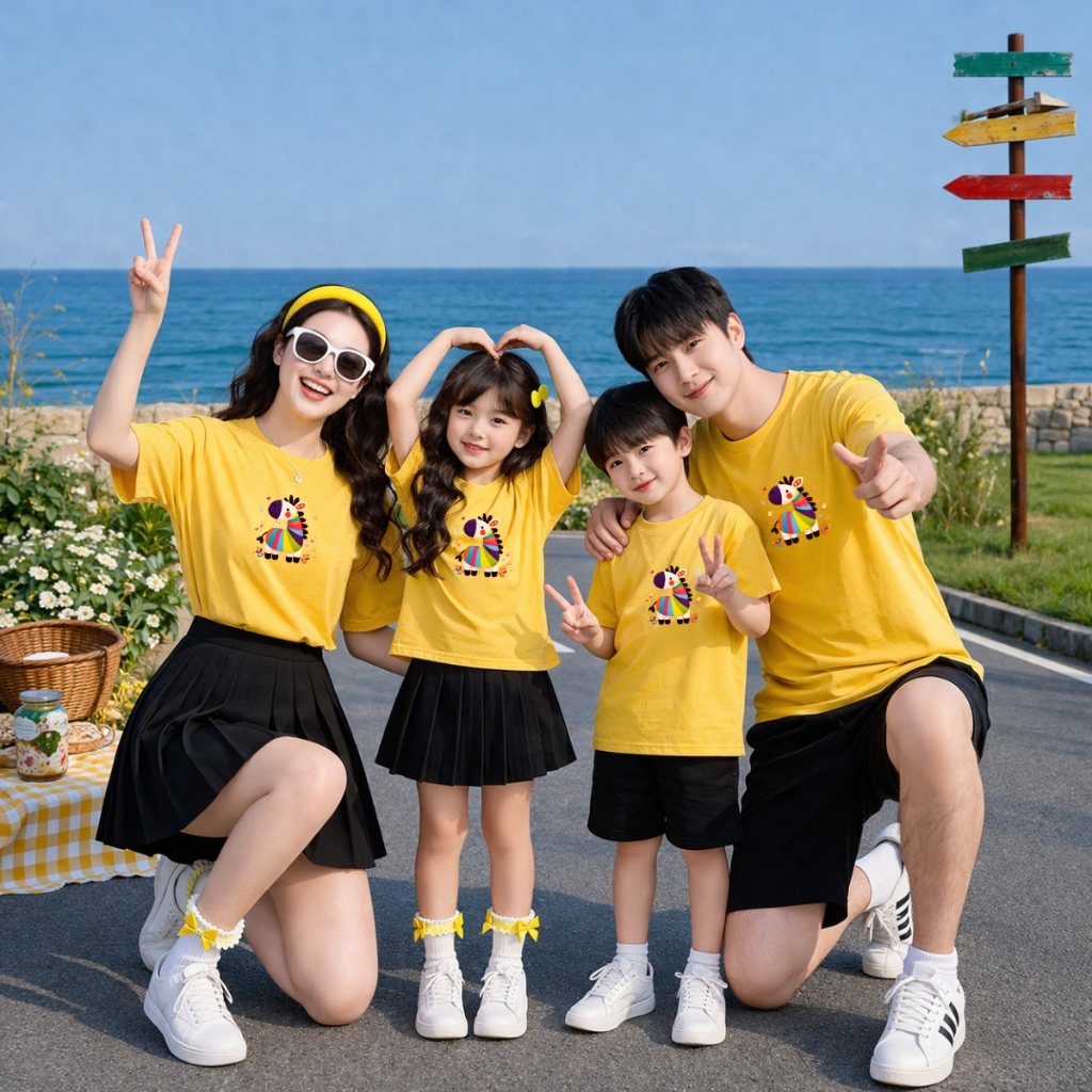 Áo phông gia đình hình Ngựa nhiều sắc màu - Loza GĐ3537_thumbnail_4