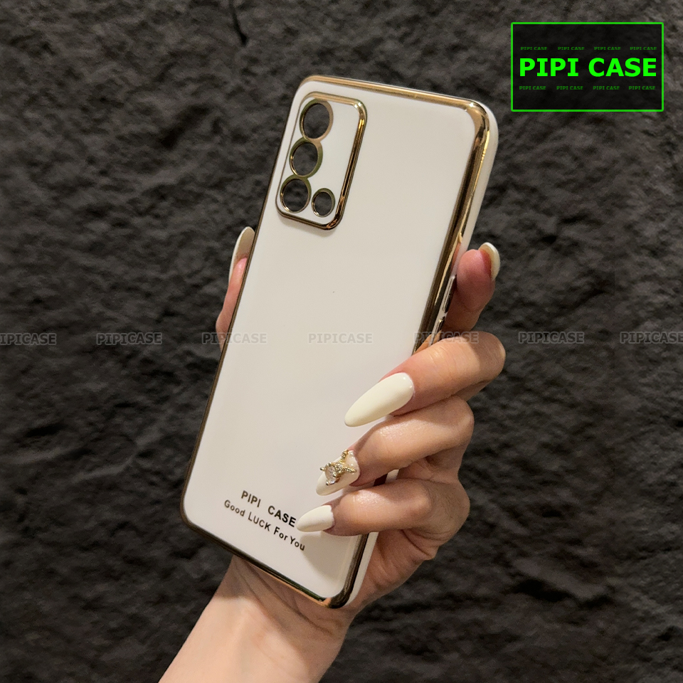 Ốp Lưng Oppo A74 4G - Royal - Trắng