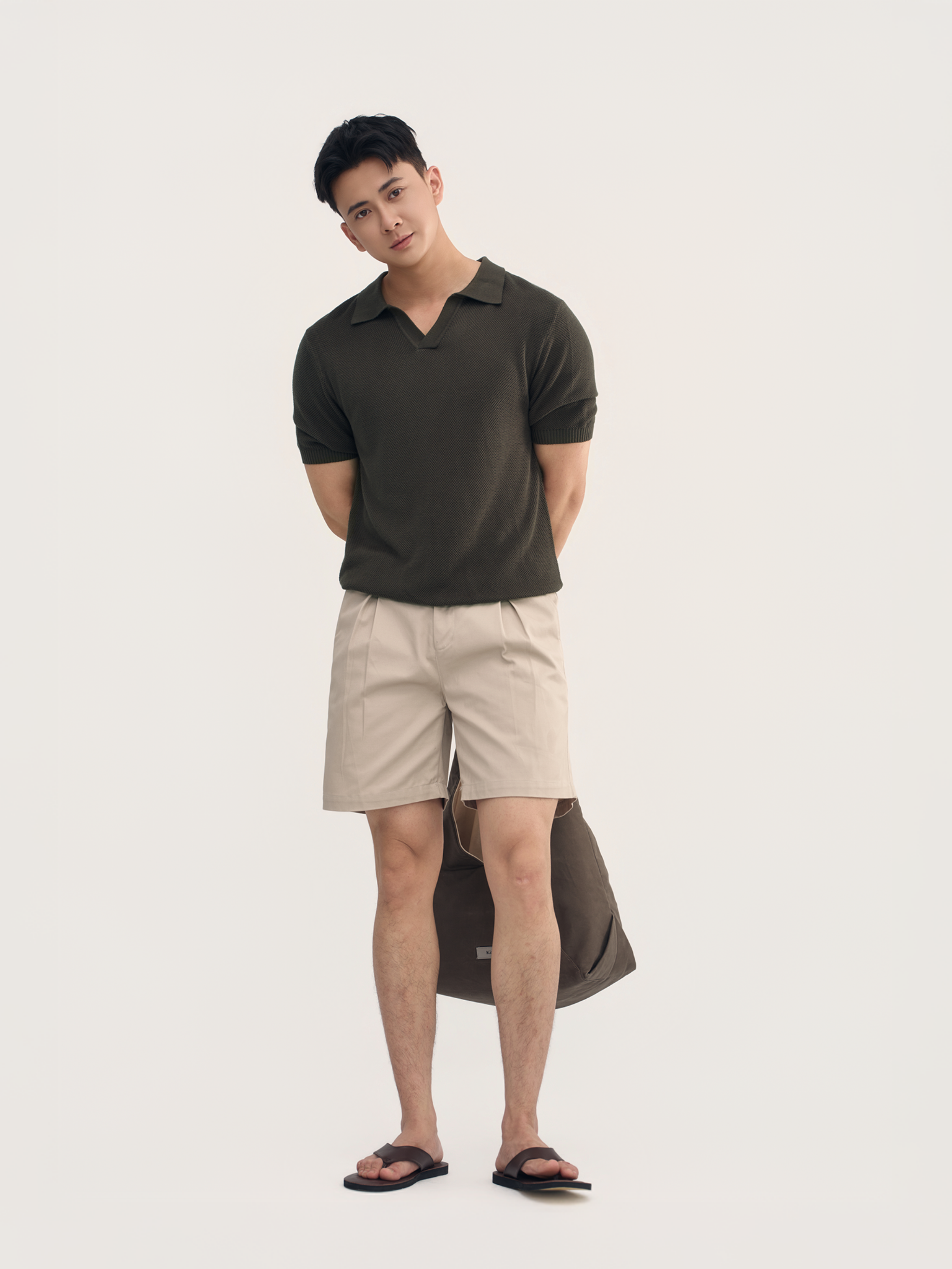 Áo Polo Dệt Kim Nẹp V Swift Sợi Viscose Form Regular_thumbnail_12
