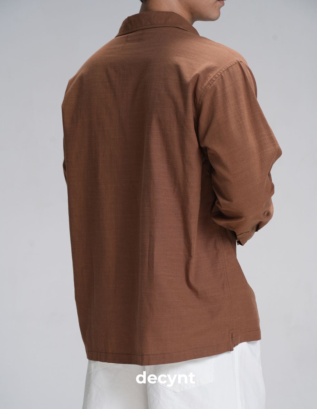 Linen Popover Shirt decynt - Áo sơ mi tay dài chất liệu linen cotton chui đầu, xẻ 2 bên_thumbnail_10