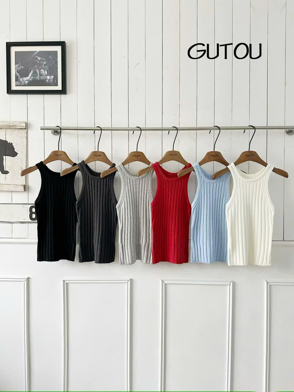 [ GUTOU ] Áo Tank Top Len Ôm Classic Knit_thumbnail_3