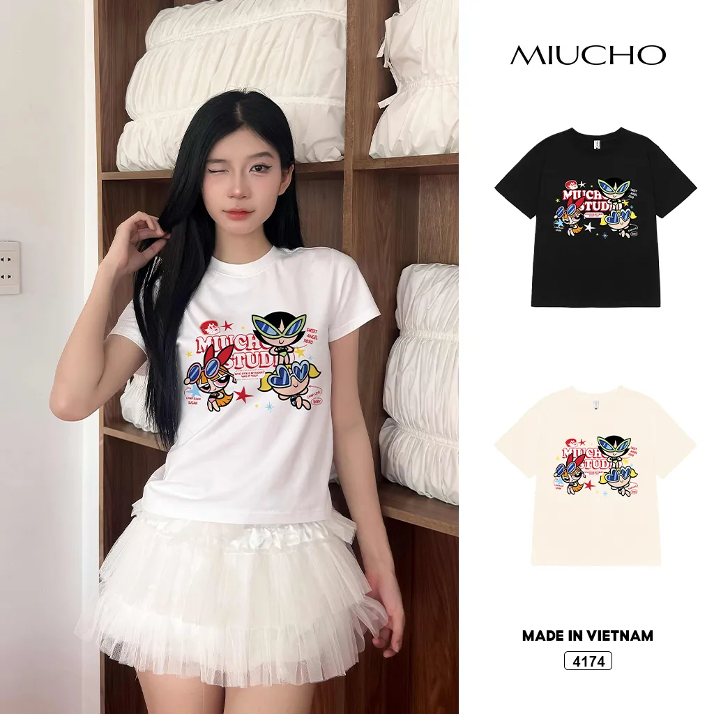 Áo thun babytee Powerpuff Girl Miucho 4174