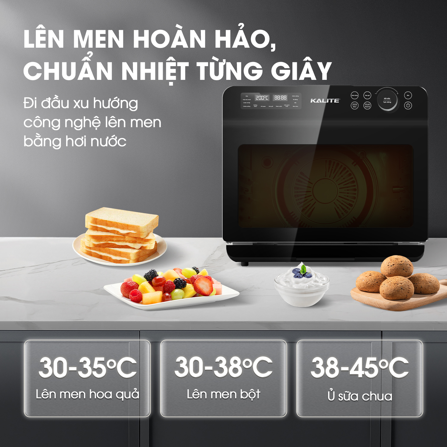 Nồi chiên hơi nước KALITE STEAM FUSION PRO, 4in1 chiên, hấp, nướng, rã đông, 20 lít_thumbnail_8