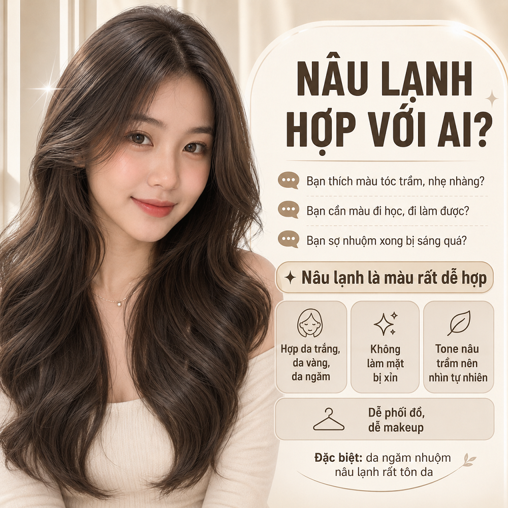 Thuốc Nhuộm Tóc Nâu Lạnh Không Cần Tẩy Trên Nền Nâu, Tone Trầm Tự Nhiên Đi Học Đi Làm, Tặng Oxi Găng Tay HDSD_thumbnail_2