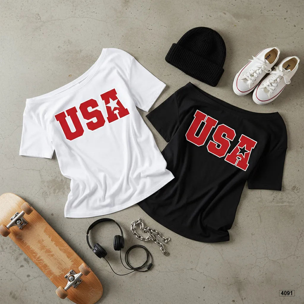 Áo thun nữ form rộng lệch vai street wear style Miucho 4091_thumbnail_7