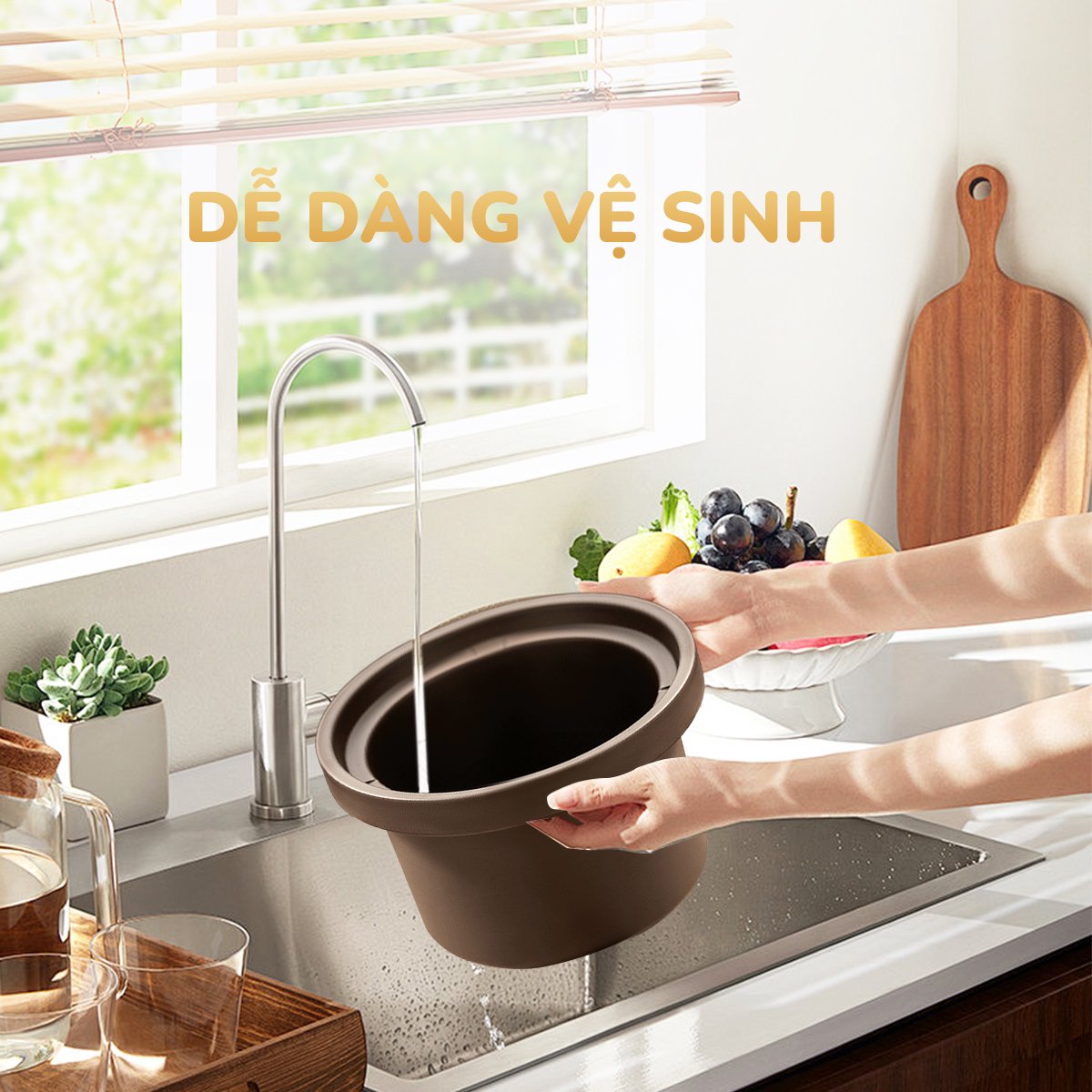 Nồi kho hầm đa năng UNIE USC308 dung tích 3L, lòng nồi gốm tử sa, 8 chức năng kho hầm_thumbnail_1
