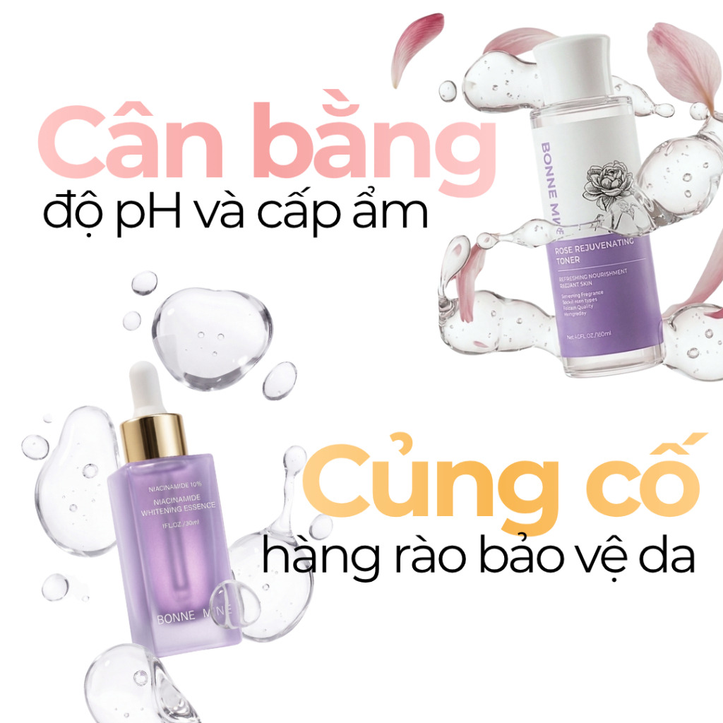 [CB7]Combo Toả Sáng: Toner 120ml & Serum B3 30ml Cân Bằng Độ Ẩm Cho Da Sáng Da Mờ Thâm Mụn