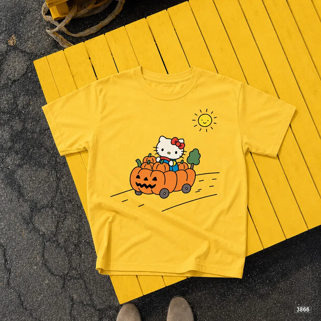 Áo thun bé gái form rộng Kittie Pumpkin Kado 3866_thumbnail_6