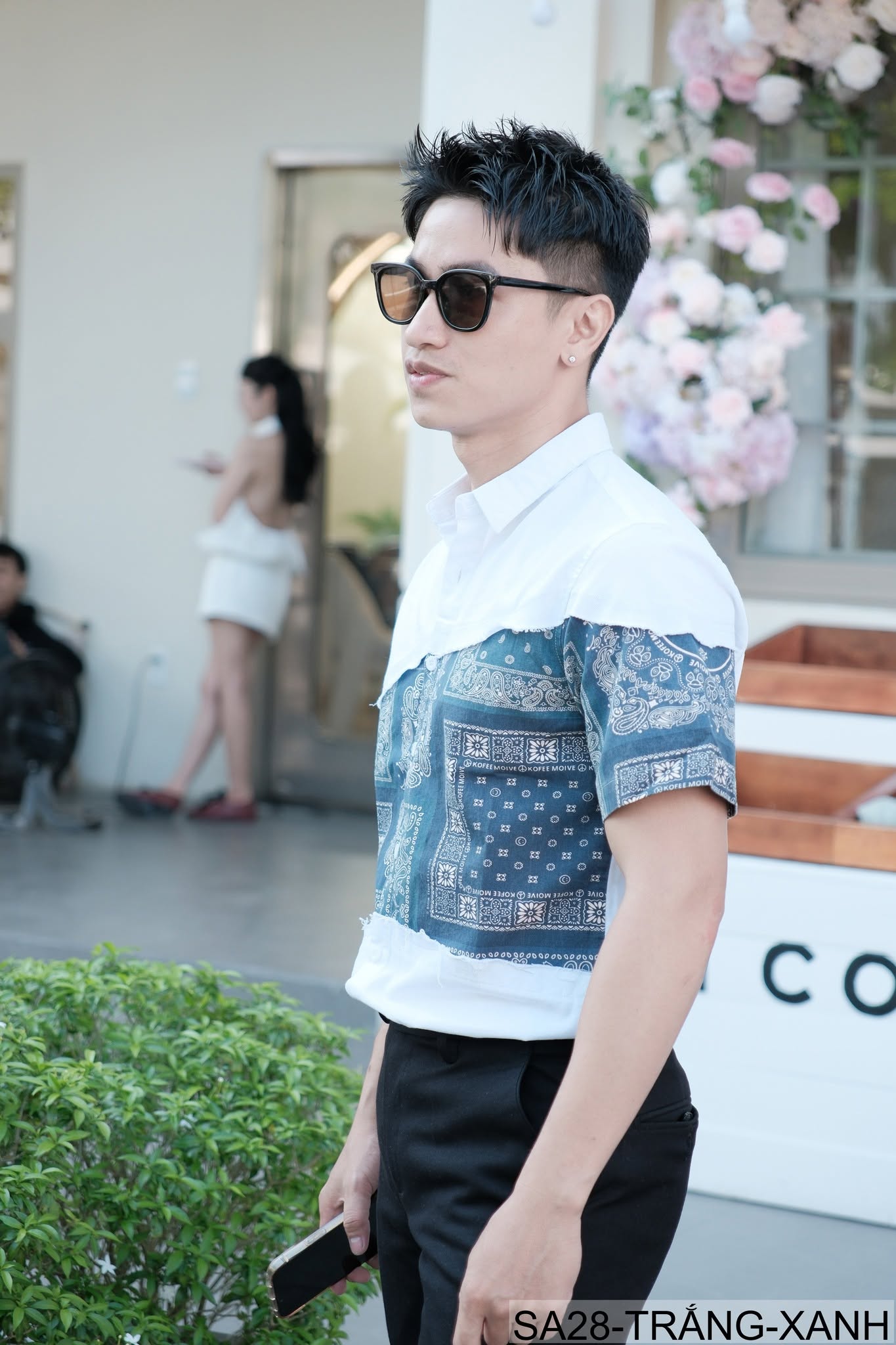 SB2 - Áo sơ mi nam ngắn tay phối màu bandana, cotton mát mẻ, dáng rộng streetwear mùa hè_thumbnail_3