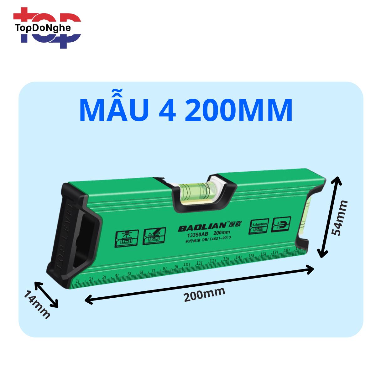 Thước thuỷ nước livo mini BAOLIAN đo  chiều  cân bằng chuẩn - Cao cấp chính hãng - Nam chấm từ cực mạnh_thumbnail_2