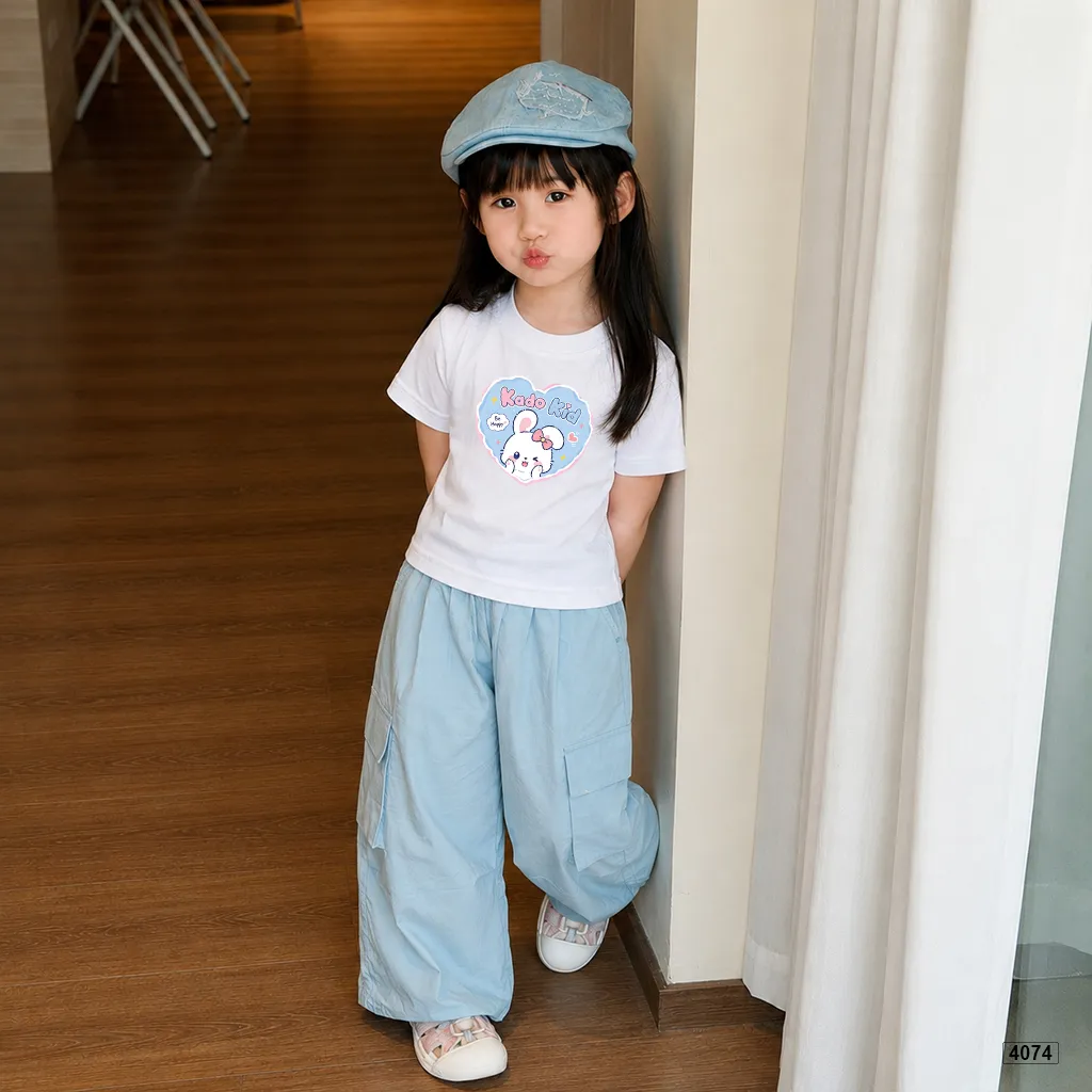 Áo thun bé gái Thỏ yêu chất thoáng mát Kado 4074_thumbnail_5