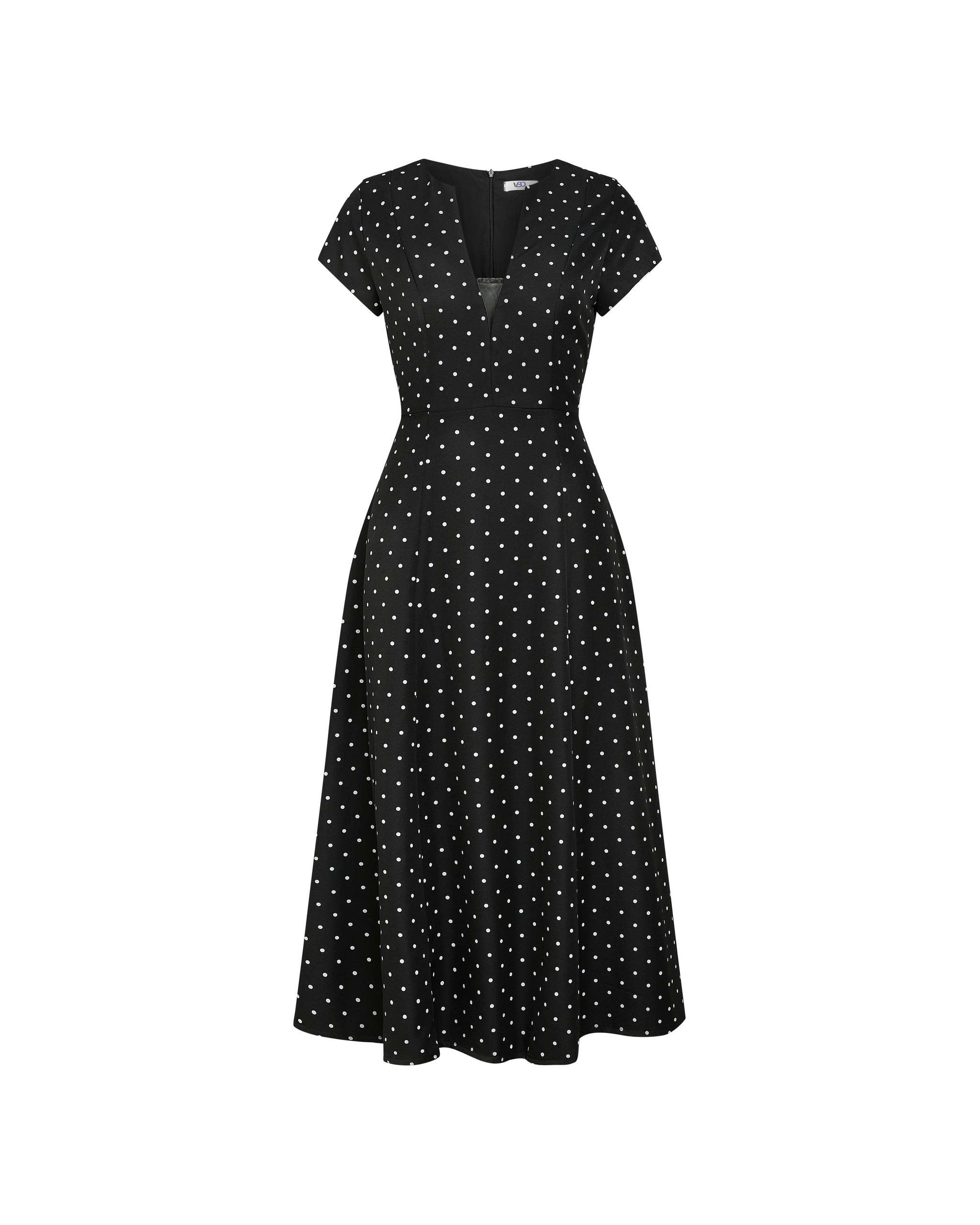 BIGSIZE NỮ - Đầm chấm bi dáng dài dành cho nàng béo 55-90kg V-DA218