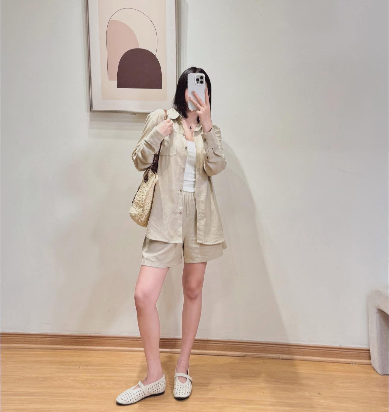 E432 SET BE LINEN SƠ MI DÀI TAY + SHORT ONLYH_thumbnail_2