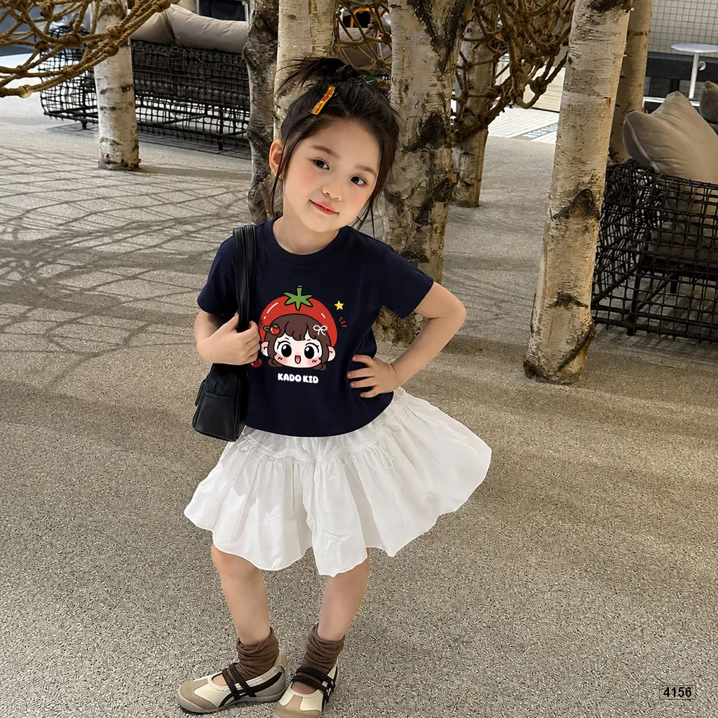 Áo thun bé gái hoạt hình chibi dâu tây Kado 4156_thumbnail_2