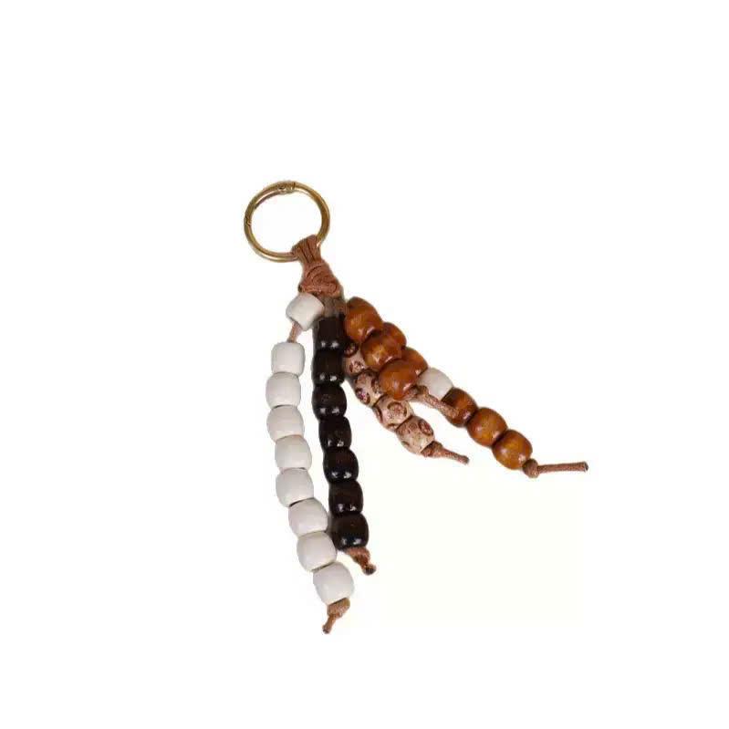 Móc Khoá Hạt Gỗ Vintage Phong Cách Boho Cá Tính Treo Túi Xách Balo PK053_thumbnail_2