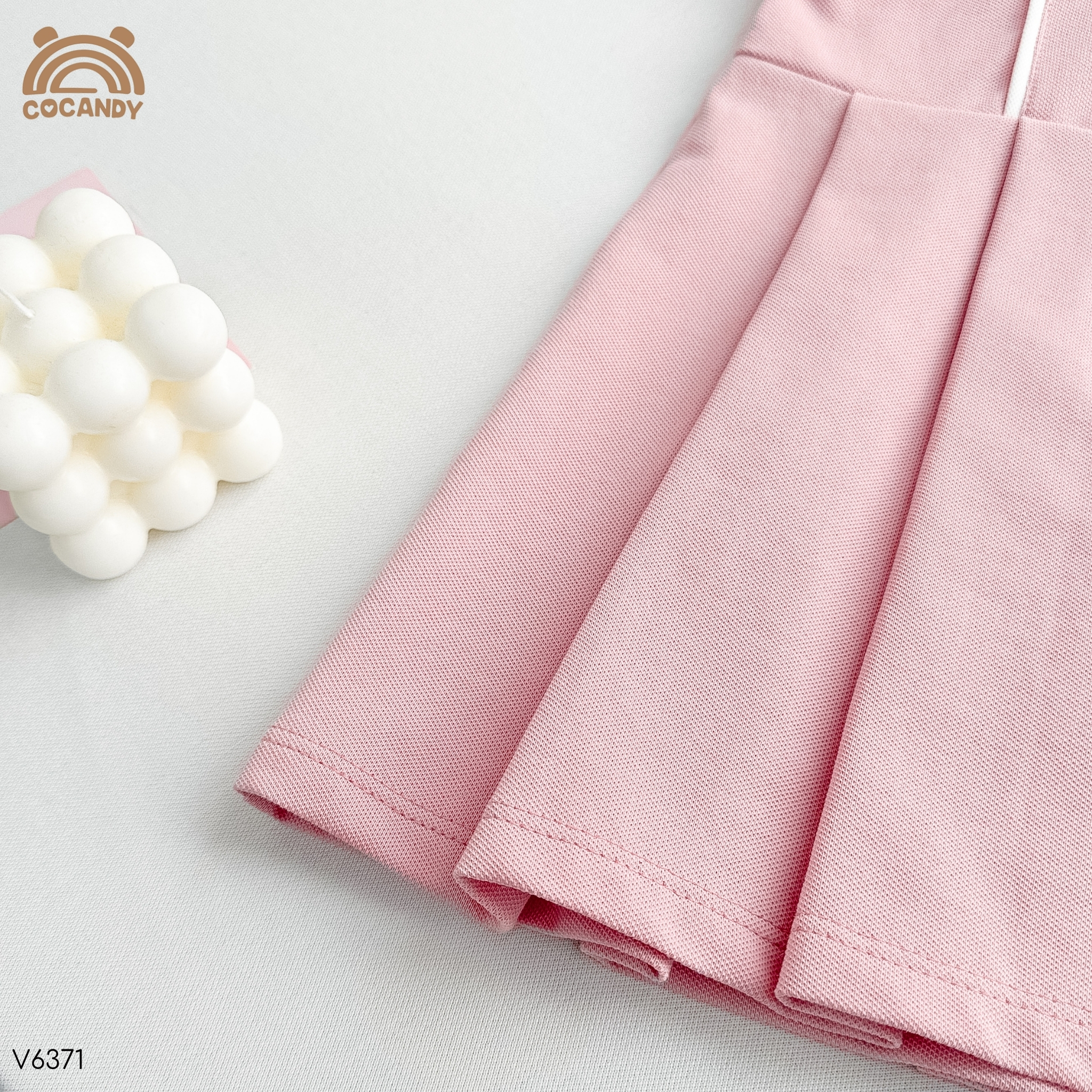 Váy sát nách polo HỒNG cổ trắng nẹp cong_thumbnail_4