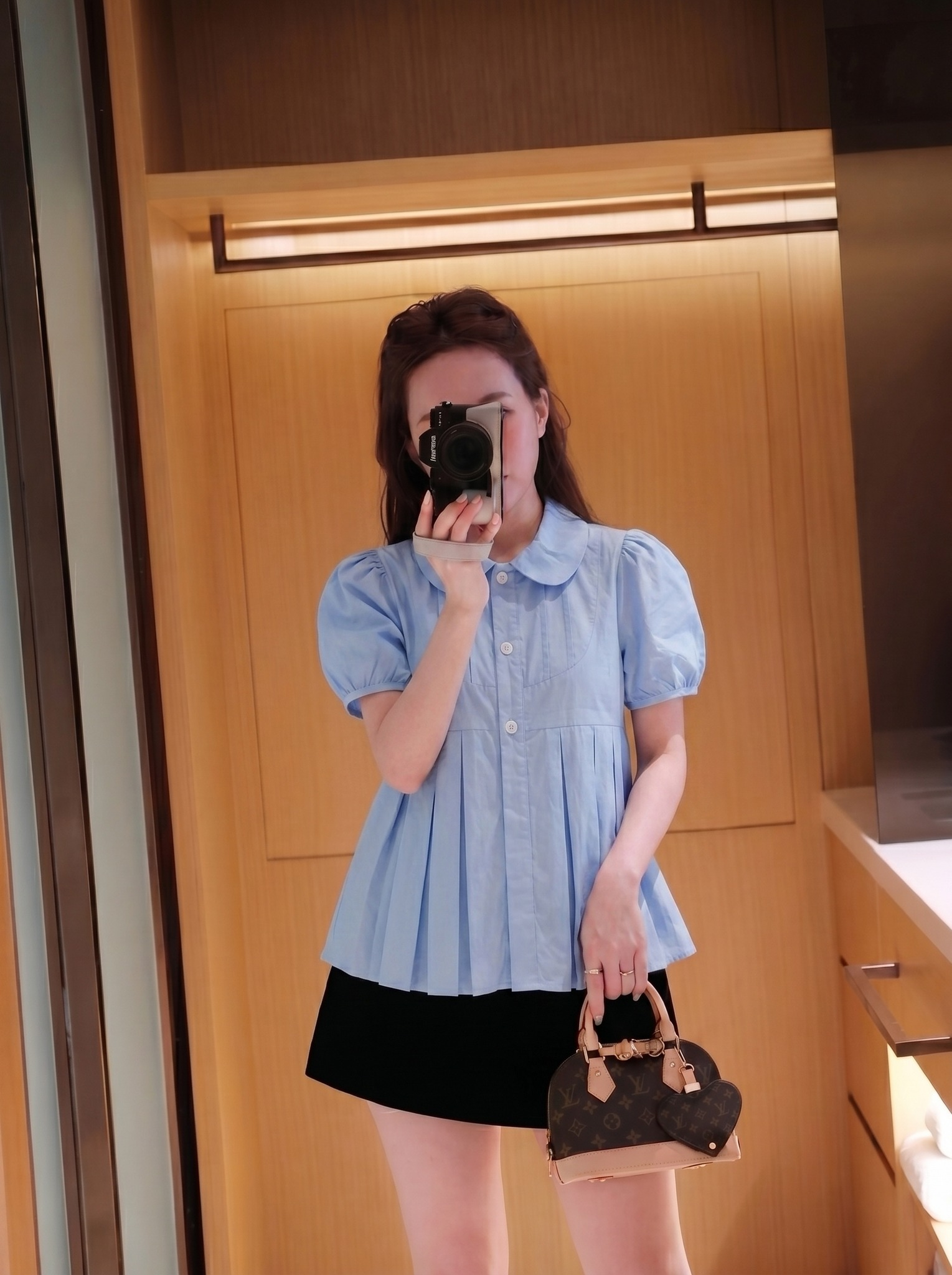 Áo Sơ Mi Nữ Kiểu tay bồng chít vòm ngực x.li lai AH.5419 (C) (0687) - Freesize_thumbnail_4
