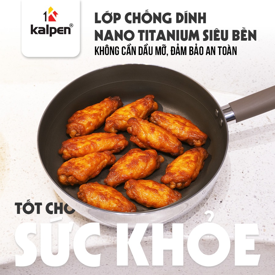 Chảo Inox 304 liền khối phủ Titanium, có vung kính_thumbnail_8
