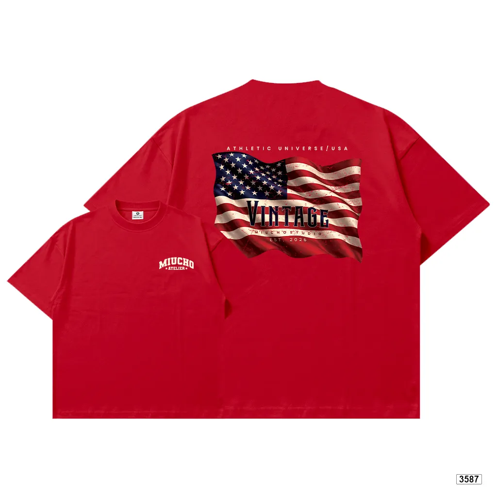 Áo thun boxy unisex phong cách vintage dày dặn đứng form Miucho 3587_thumbnail_14