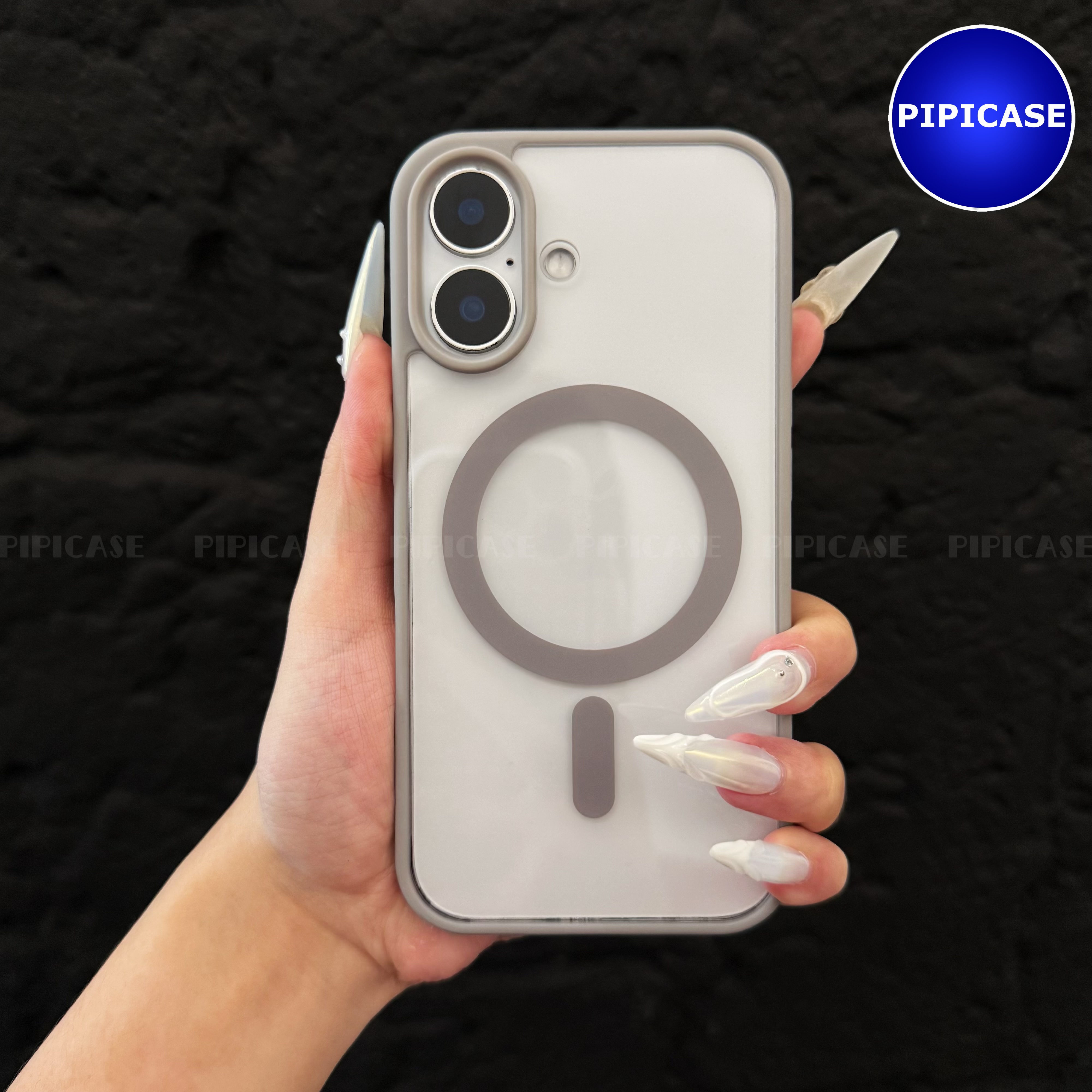 Ốp Lưng iPhone 16 - Chic - Xám