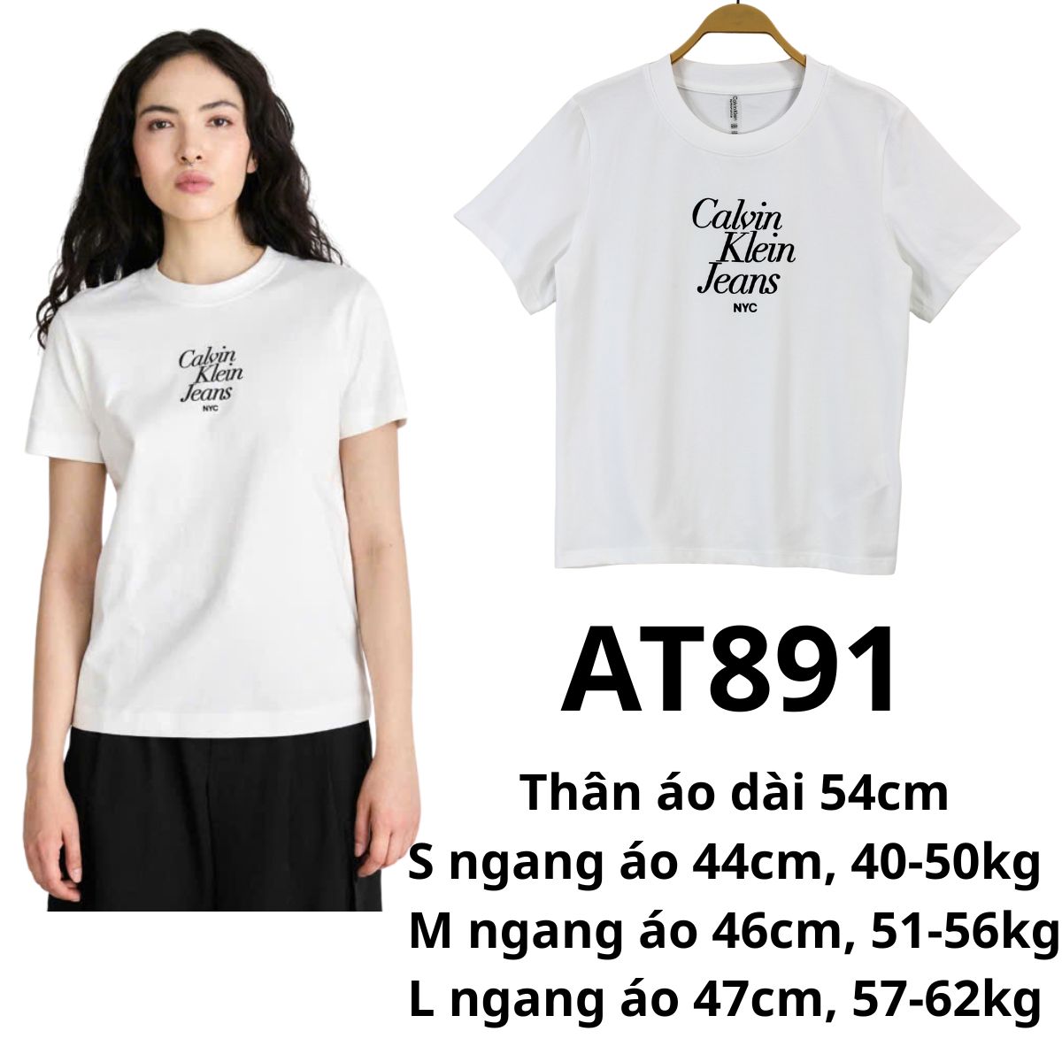 AT891- Áo thun trắng