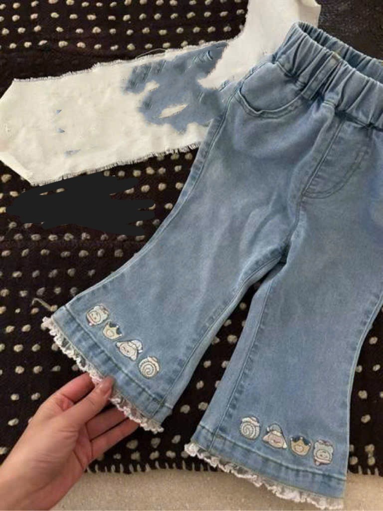 D252 - Quần bò lửng ống loe gấu biền bèo nhiều màu hãng CX7