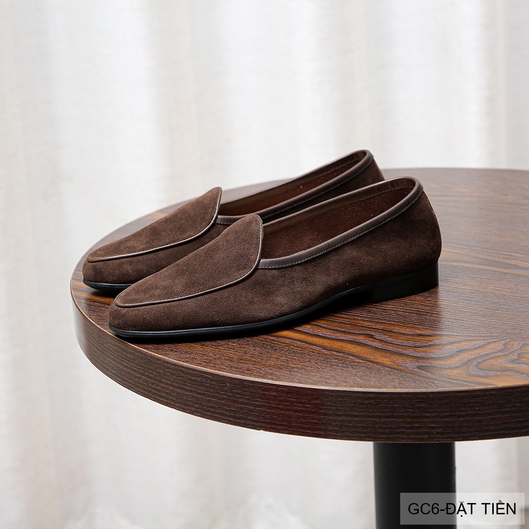 GC6 - Giày Loafer Nam Da Bò Thật Mùa Hè 2025 Phong Cách Anh Quốc Đen & Đặt Tiền_thumbnail_1