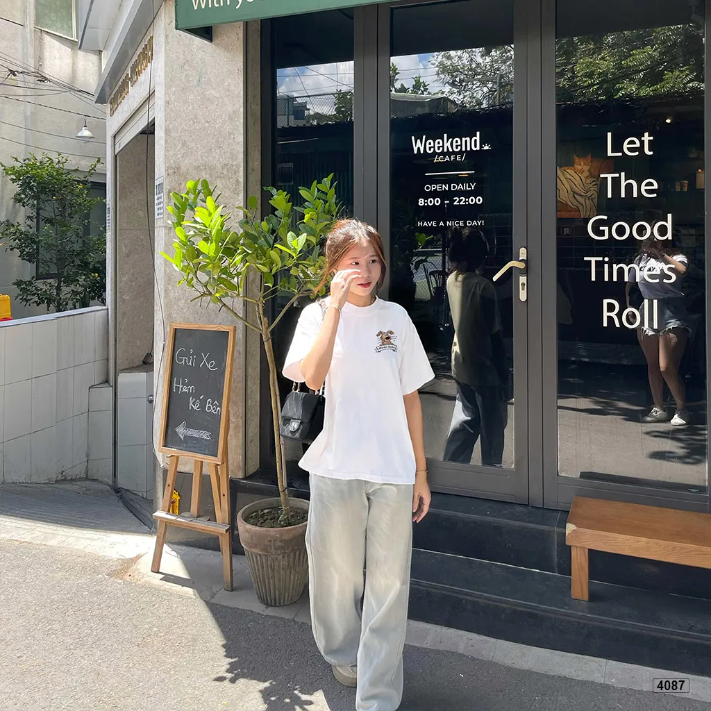 Áo thun boxy nam nữ Good vibes only Miucho 4087_thumbnail_5