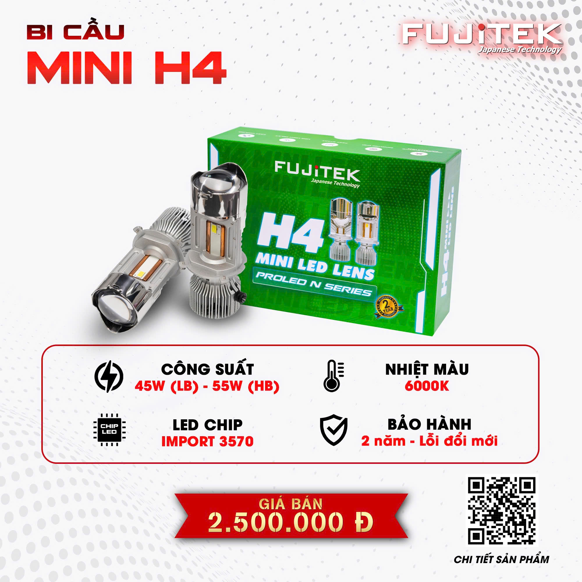 Đèn Bi Cầu Mini H4