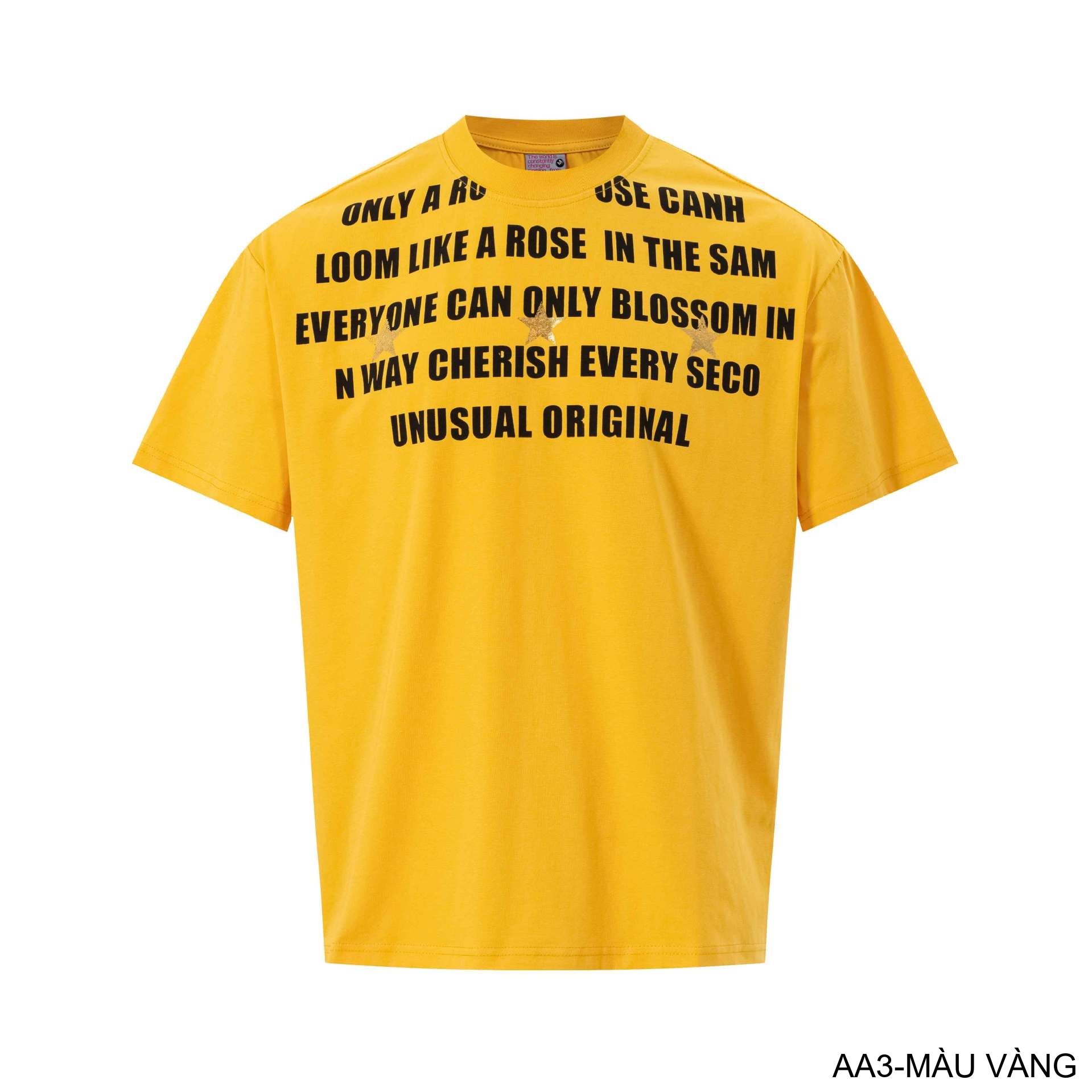 AA3 - Áo thun unisex cổ tròn tay ngắn in chữ retro phong cách streetwear_thumbnail_13
