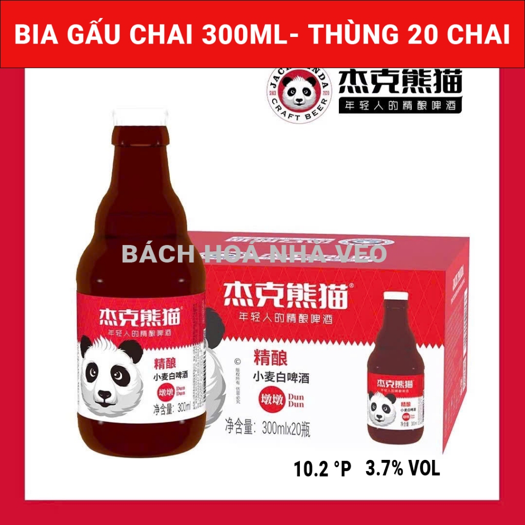 Bia gấu trung quốc, bia trắng đỏ trung quốc hàng chuẩn chai 300ml thùng 20 chai